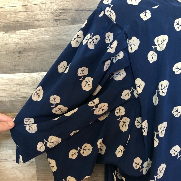 Vintage Boho 80s Silky Oversized Pleated Dropped Waist Midi Dress Large - Picture 8 of 12